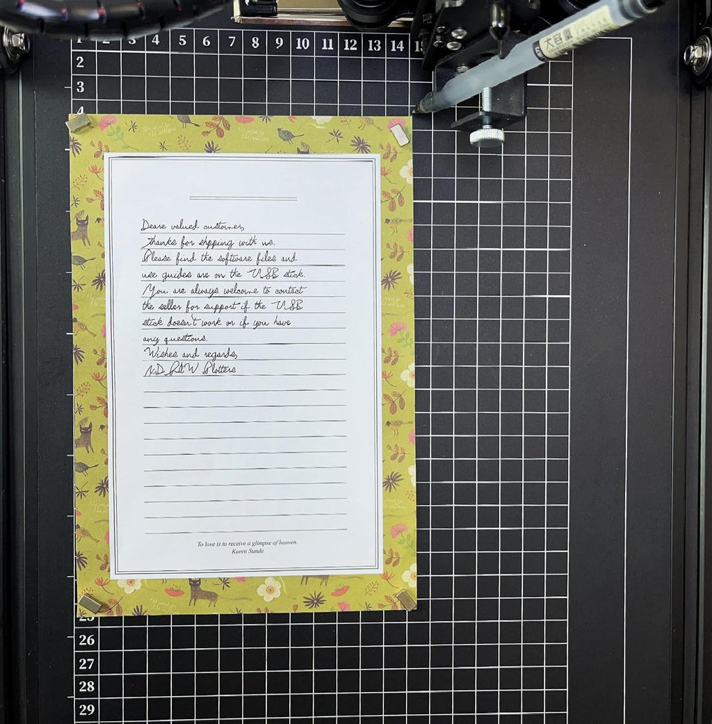 Half-Auto A4 Pen Plotter, xDraw A4 XYZ Pen Plotter, Signature Drawing Writing Robot with Offline Function, Enlarged Base Plate 12 x 12''