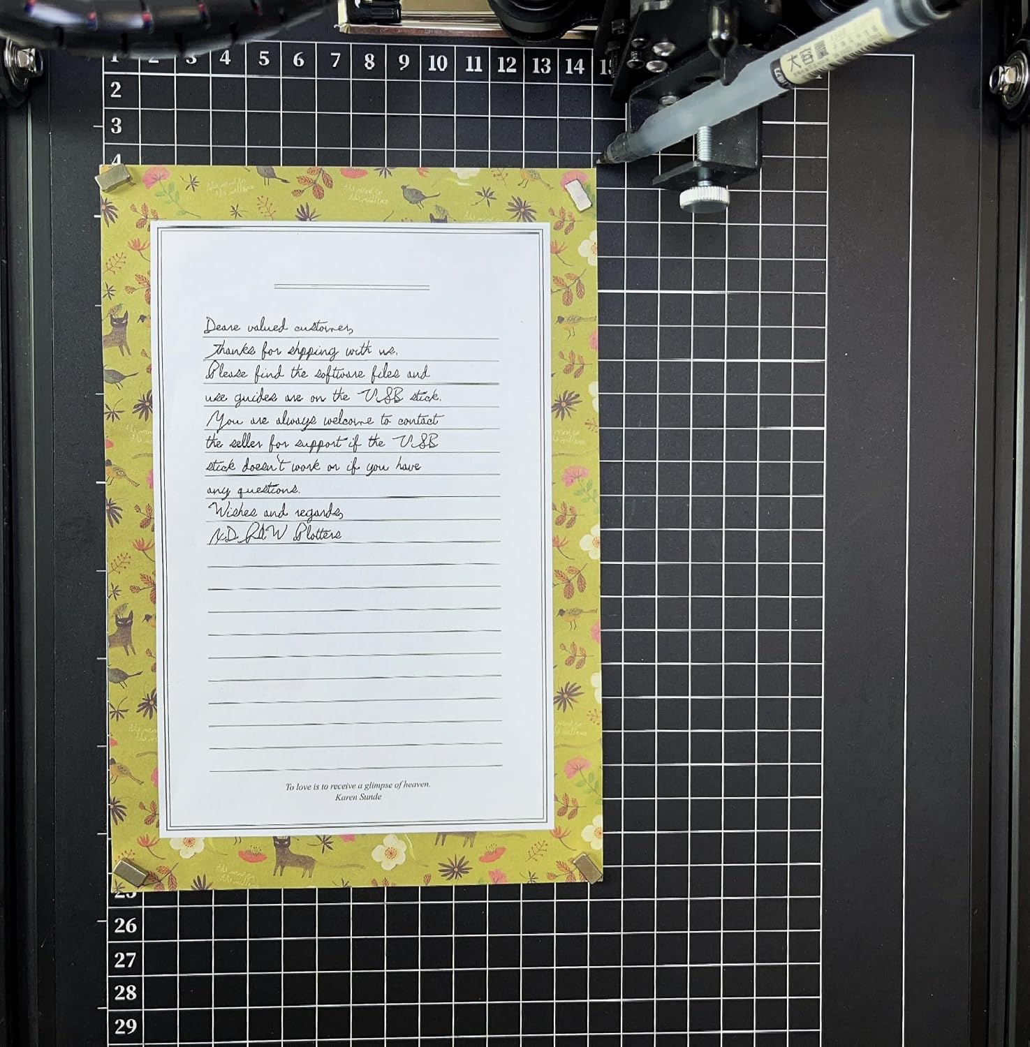 Half-Auto A4 Pen Plotter, xDraw A4 XYZ Pen Plotter, Signature Drawing Writing Robot with Offline Function, Enlarged Base Plate 12 x 12''