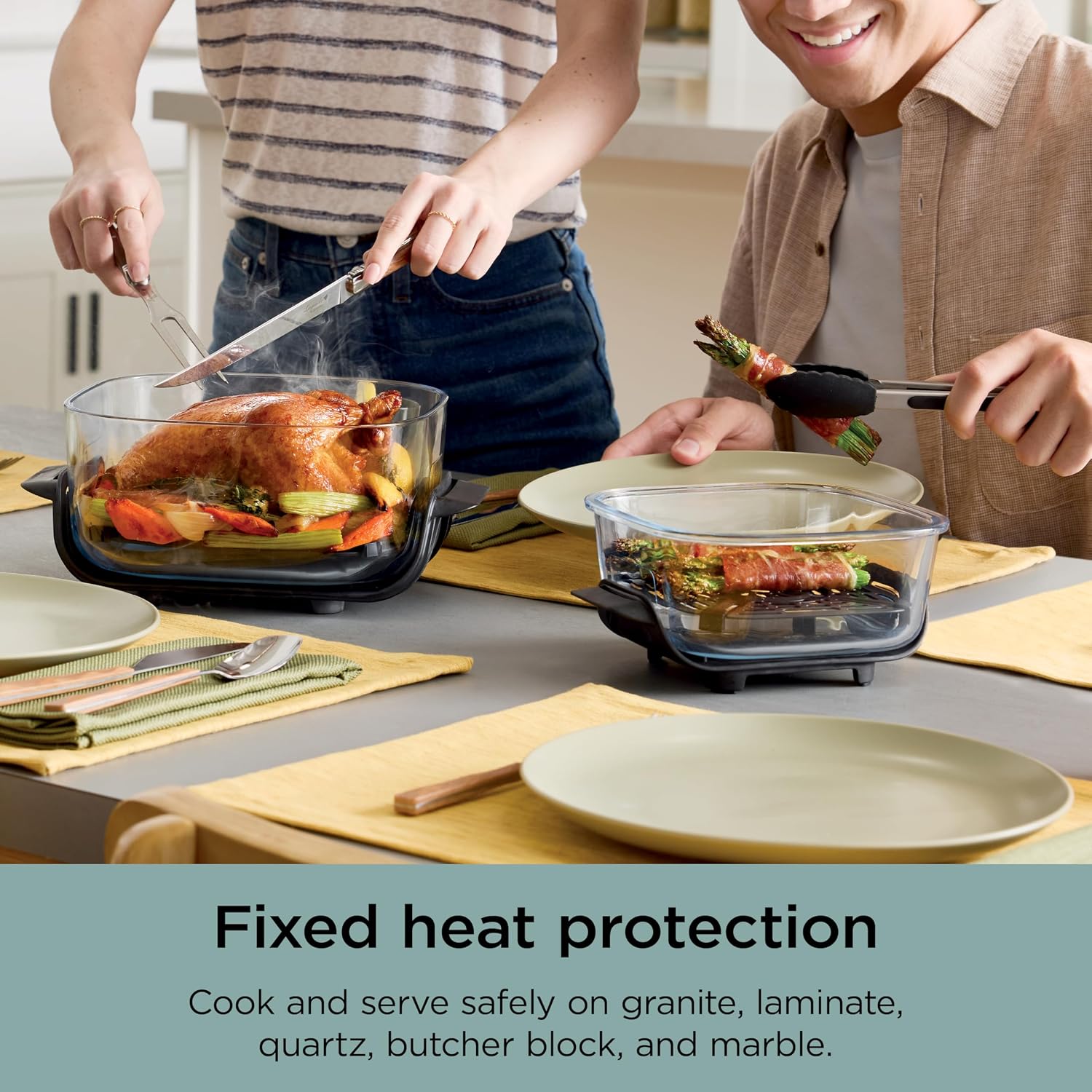 Ninja Crispi 4-in-1 Glass Air Fryer | 450°F | Non-Toxic | 4QT & 6-Cup Glass Containers w/Lids | Microwave, Freezer, Dishwasher Safe | Max Crisp, Air Fry, Bake, Recrisp | Mint | FN101MT