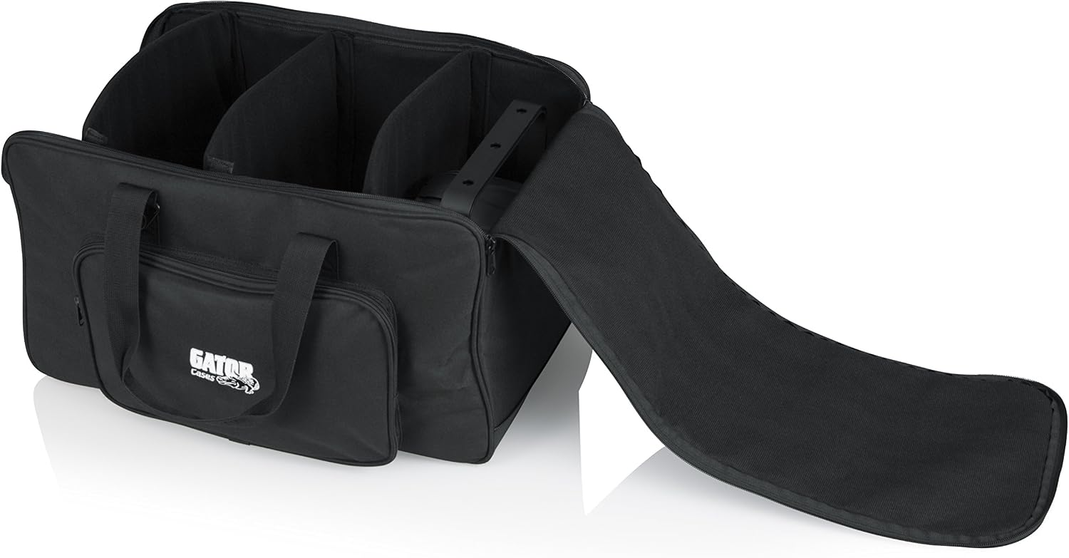 Gator Cases Tote Bag to Hold up to (4) LED Par Style Lighting Fixtures with Adjustable Dividers