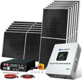 ECO-WORTHY 5KW Off Grid Solar System Complete Kit 12PCS 195W Mono Solar Panel (2340W) +1 * 48V 5KW Off-Grid Inverter + 1 * 51.2V 100Ah Server Rack Whole House Storage LiFePO4 Lithium Battery