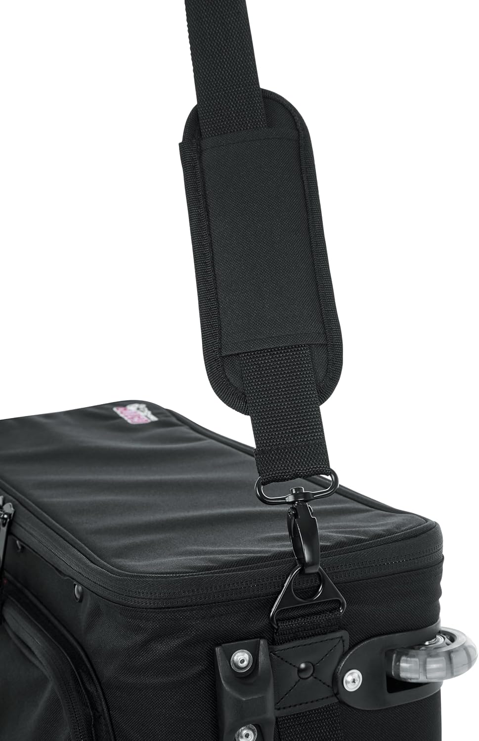 Gator Cases Lightweight Rack Bag with Removable Shoulder Strap, Pull handle, and Wheels, 2U Rack - 12.5' Rackable Depth (GR-RACKBAG-2UW)