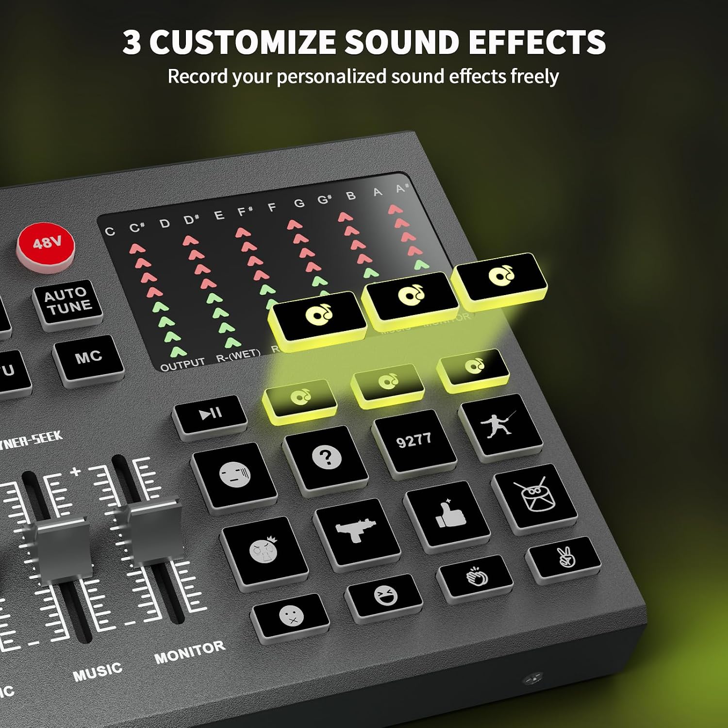 Podcast Equipment Bundle for 2, All-Metal Audio Interface DJ Mixer with Podcast Microphone,Voice Change,48V for Podcast, Streaming, TikTok, YouTube, PC, Smartphone (V1)