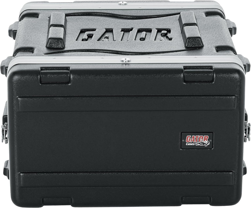 Gator Cases Lightweight Molded 6U Rack Case with Heavy Duty Latches, Standard 19.25' Depth (GR-6L)