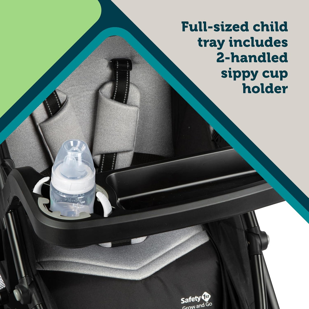 Safety 1st Grow and Go Flex 8-in-1 Travel System, Infant Car Seat Stroller Combo, Orchid Bloom