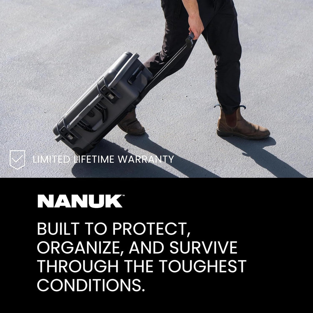 NANUK 935 Hard Case – Waterproof Equipment Case with Wheels, 22' x 14' x 9' – Dustproof and Impact Resistant, Airline Carry-On Approved – Cyan