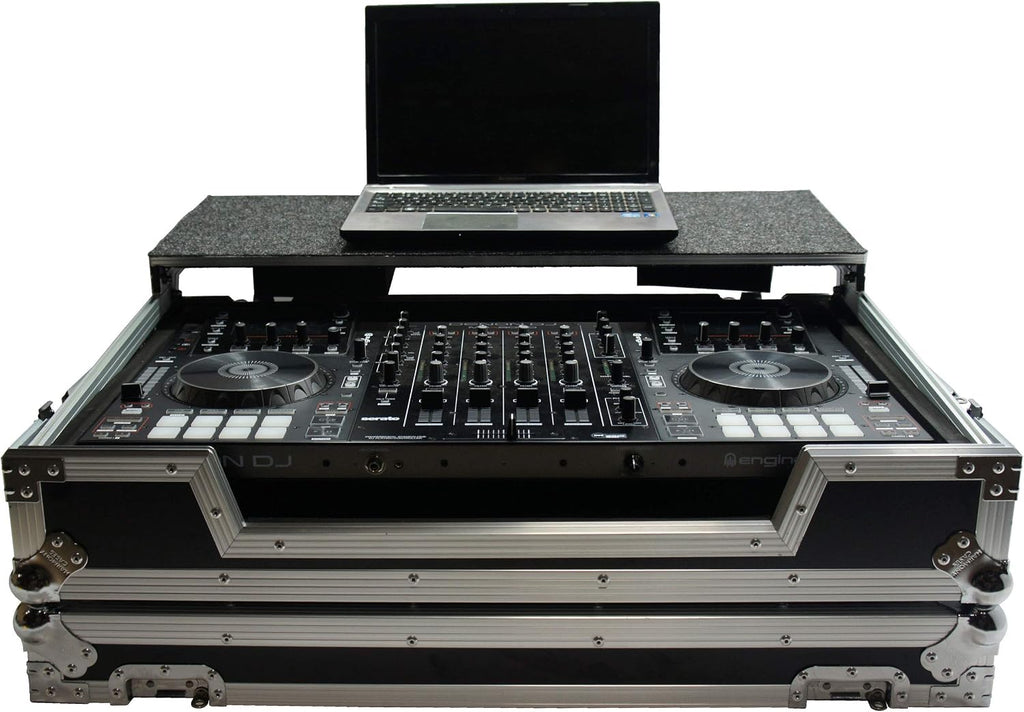 Harmony Audio HCMCX8000LT Flight Glide Laptop Stand DJ Custom Case Compatible with Denon MCX8000