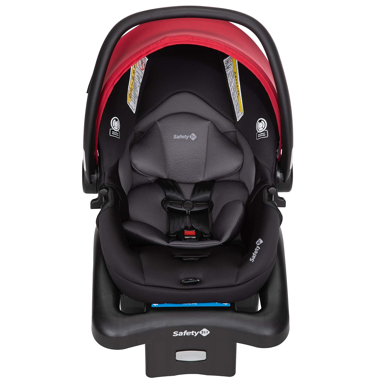 Safety 1st Smooth Ride Travel System Stroller and OnBoard FLX Infant Car Seat, Newborn to Toddler Baby Combo, Easy-Install, Large Canopy, Ample Storage, Foldable, Rear-Facing 4-30 lbs, Black Cherry