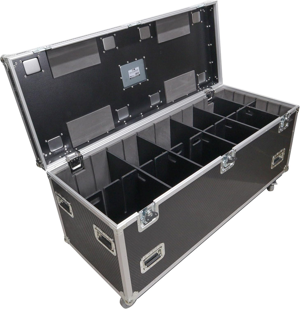 ProX XS-UTL246030W MK2 TruckPax Utility ATA Flight Case Truck Storage Road Case with Dividers Tray and 4' in casters