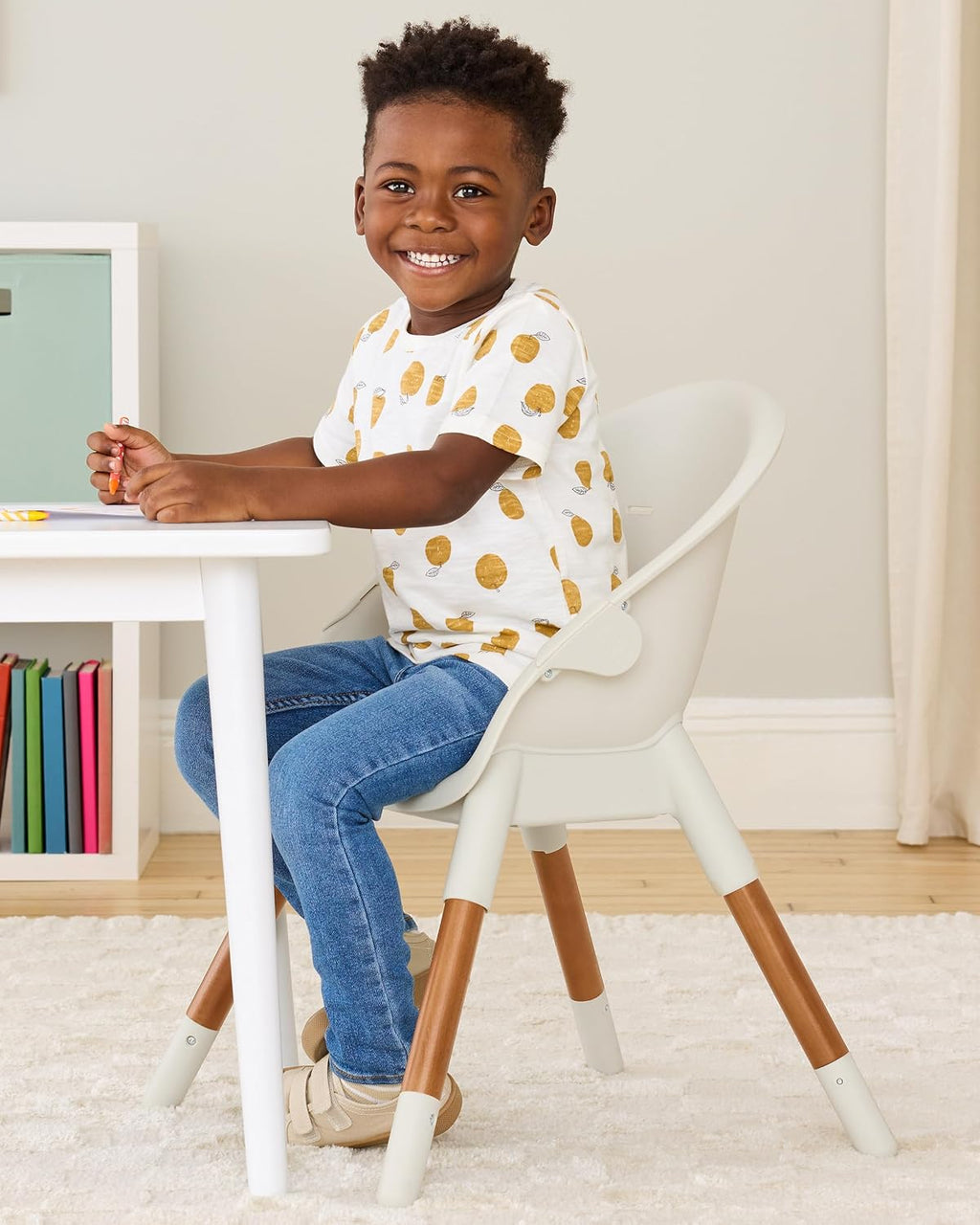 Skip Hop Baby High Chair 4-in-1 Convertible High Chair, EON, Oat