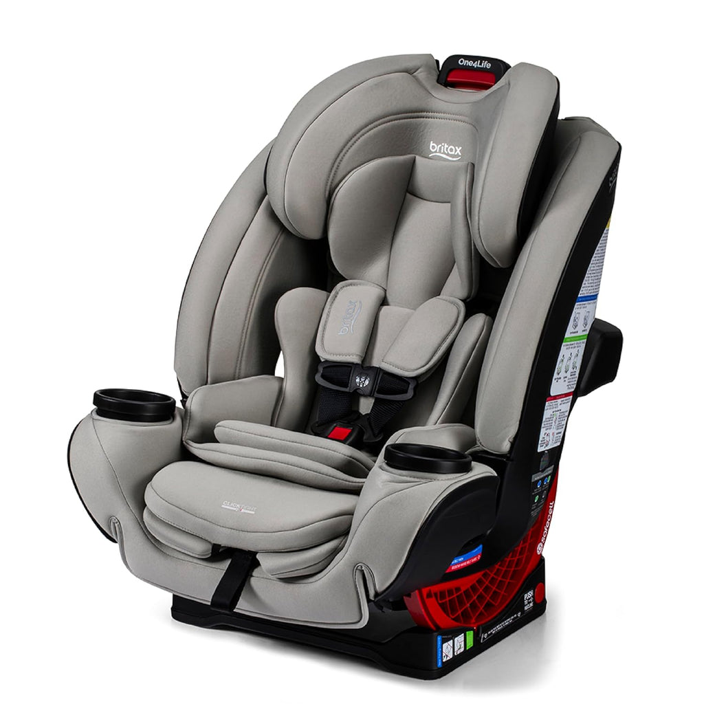 Britax One4Life All-in-One Car Seat, Up to 10 Years of Use, Rear Facing, Forward Facing, & Booster Modes, Extended Rear-Facing, ClickTight Installation & Breathable SafeWash Fabrics — Parchment