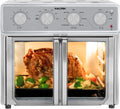 Kalorik MAXX Air Fryer Oven, 26 Quart 9-in-1 Countertop Toaster Oven and Air Fryer Combo - Fry, Bake, Roast, Rotisserie, & More, Large Glass French Doors & 7 Accessories, 1700-Watts, Stainless Steel