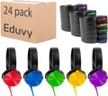 Bulk Headphones for Classroom, 24 Pack Durable Wired School Headphones for Students. Teacher Must Haves Supplies from Elementary to College (Mixed Color)
