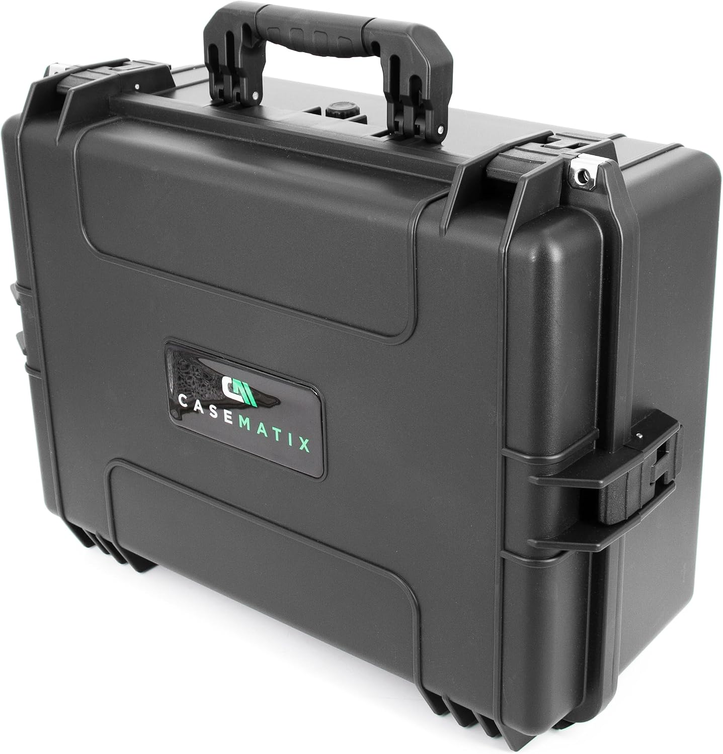 CASEMATIX Mixer Carry Case Compatible with Yamaha MG12XU 12 Channel Mixing Console and More - IPX7 Waterproof Hard Shell Sound Board Carrier with Foam Fits Mixers up to 17' x 12.1' x 5' and Cables