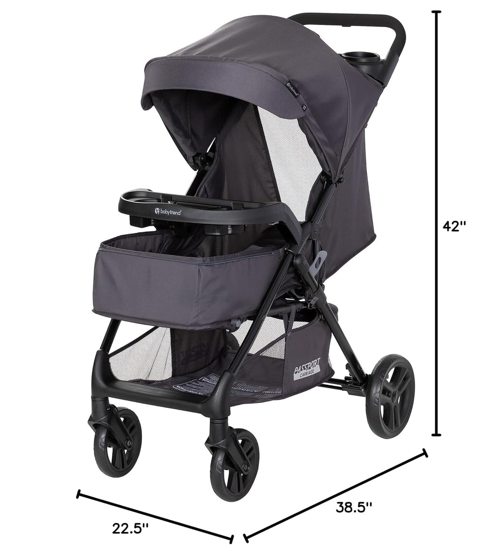 Baby Trend Passport® Carriage Stroller Travel System with EZ-Lift™ Infant Car Seat, Dash Black