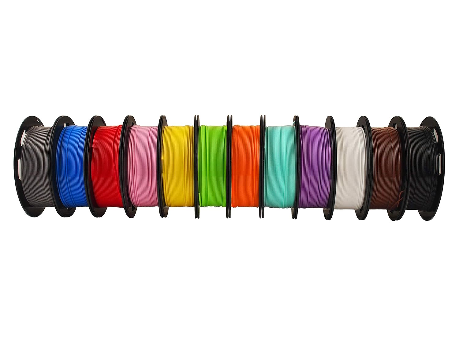 1.75mm 3D Printer Normal PLA Filament 12 Bundle, Most Popular Colors, 500g per Spool, 12 Spools Pack, Total 6kgs Material with One Bottle of 3D Printer Stick Tool Mika3D