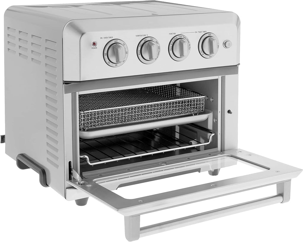 Cuisinart Convection Toaster Oven Airfryer Combo, 6-in-1 1800 Watts, XL Capacity Convection Oven with 60-Minute Timer/Auto-Off for Toast, Bake or Broil, Stainless Steel, CTOA-122