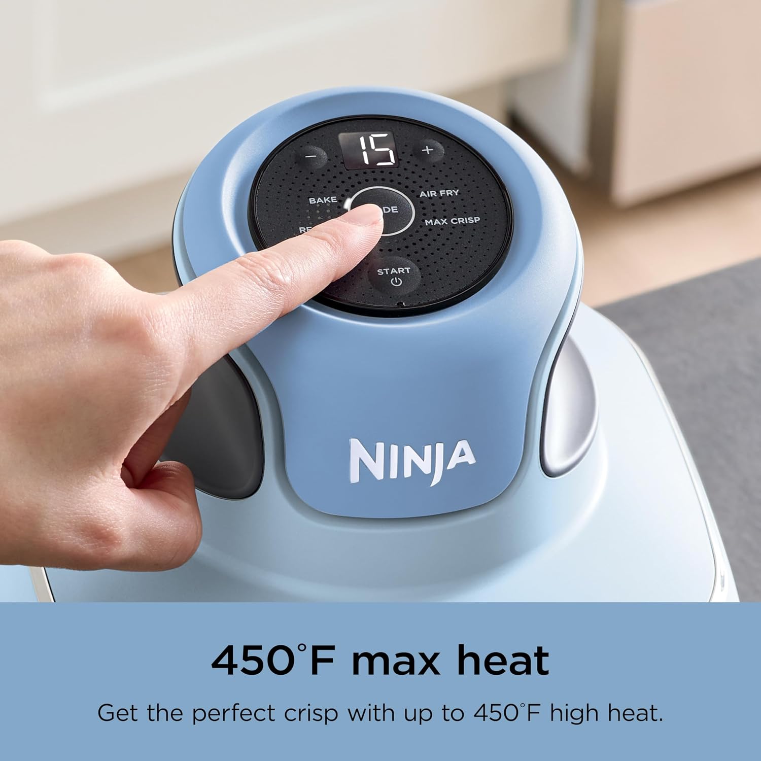 Ninja Crispi 4-in-1 Glass Air Fryer | 450°F | Non-Toxic | 4QT & 6-Cup Glass Containers w/Lids | Microwave, Freezer, Dishwasher Safe | Max Crisp, Air Fry, Bake, Recrisp | Periwinkle | FN101PL