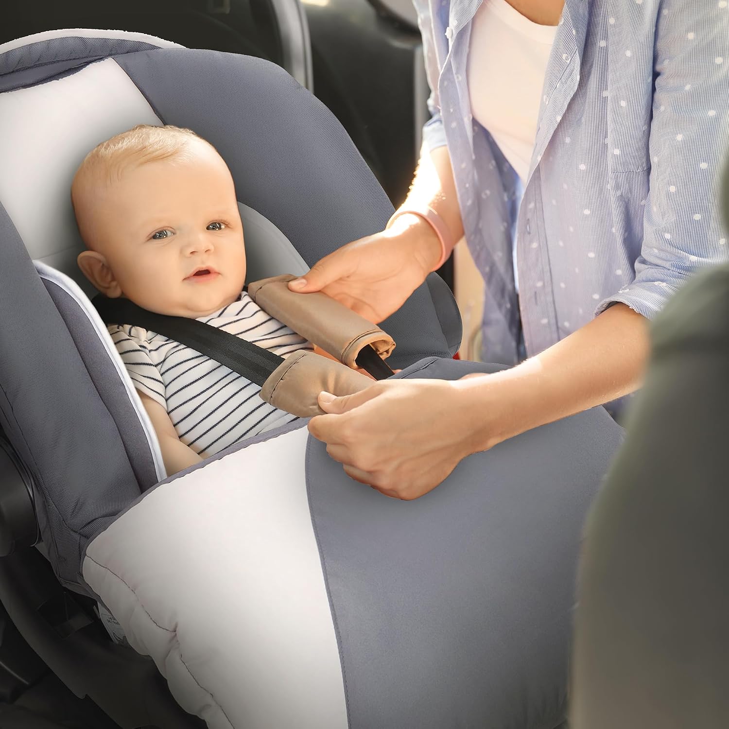Baby Trend Ally Newborn Baby Infant Car Seat Carrier Travel System with Harness and Extra Cozy Cover for Babies Up to 35 Pounds, Gray Magnolia