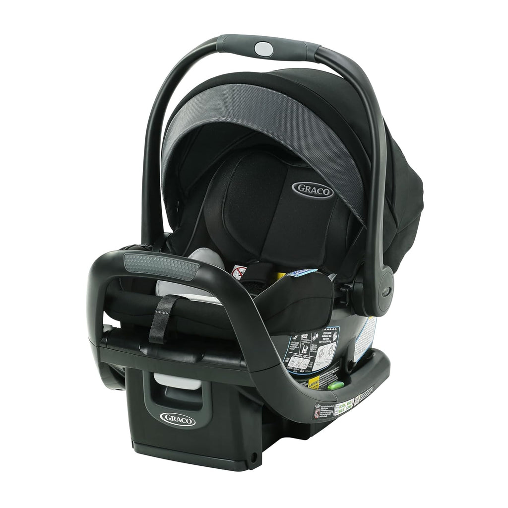 Graco SnugRide SnugFit DLX Infant Car Seat, Baby Car Seat Rear Facing with Anti Rebound Bar, Carseat with Adjustable Base and 5 Recline Positions, Spencer