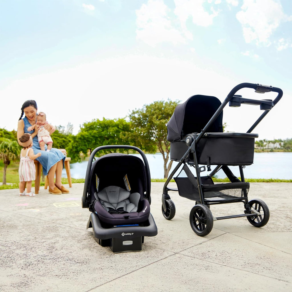 Safety 1st Grow and Go Flex 8-in-1 Car Seat Stroller Combo, Baby Stroller Travel Systems for Infants 4-30 lbs, Stroller and Carseat Combo Set, Night Rider