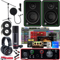 Focusrite Scarlett Solo Studio 3rd Gen USB-C Audio Interface Bundle with Mackie CR3-X Monitors, CM25 MkIII Condenser Mic, Headphones, Mic Stand, Pop Filter & 2x 1/4' TS Cables