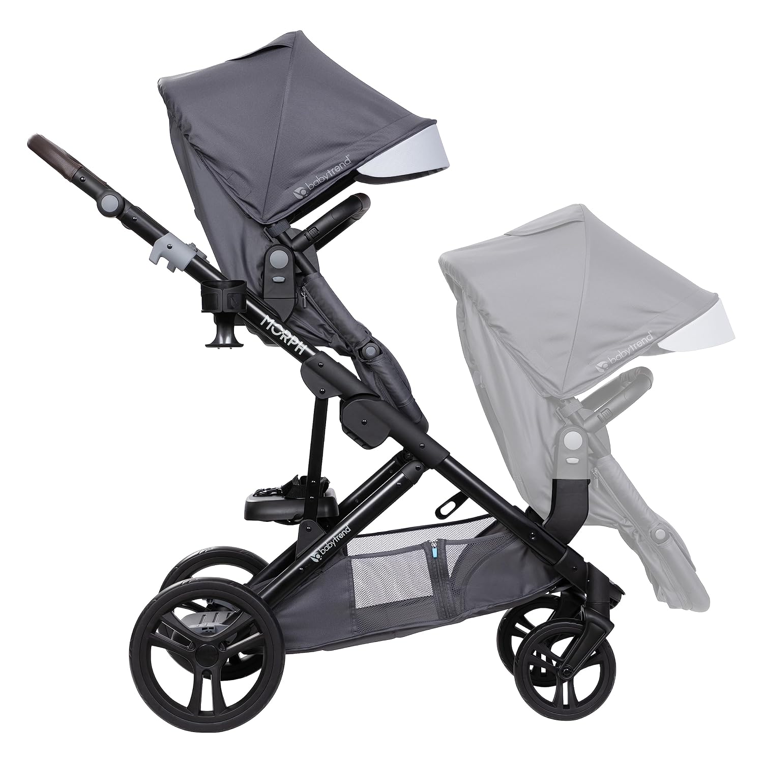 Baby Trend Morph Single to Double Stroller Second Seat, Dash Grey