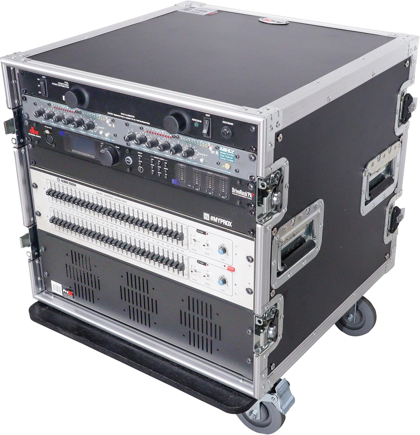 ProX ATA Flight Rack Case – 19' Depth, Heavy-Duty Amp & Mixer Rack Mount with Casters