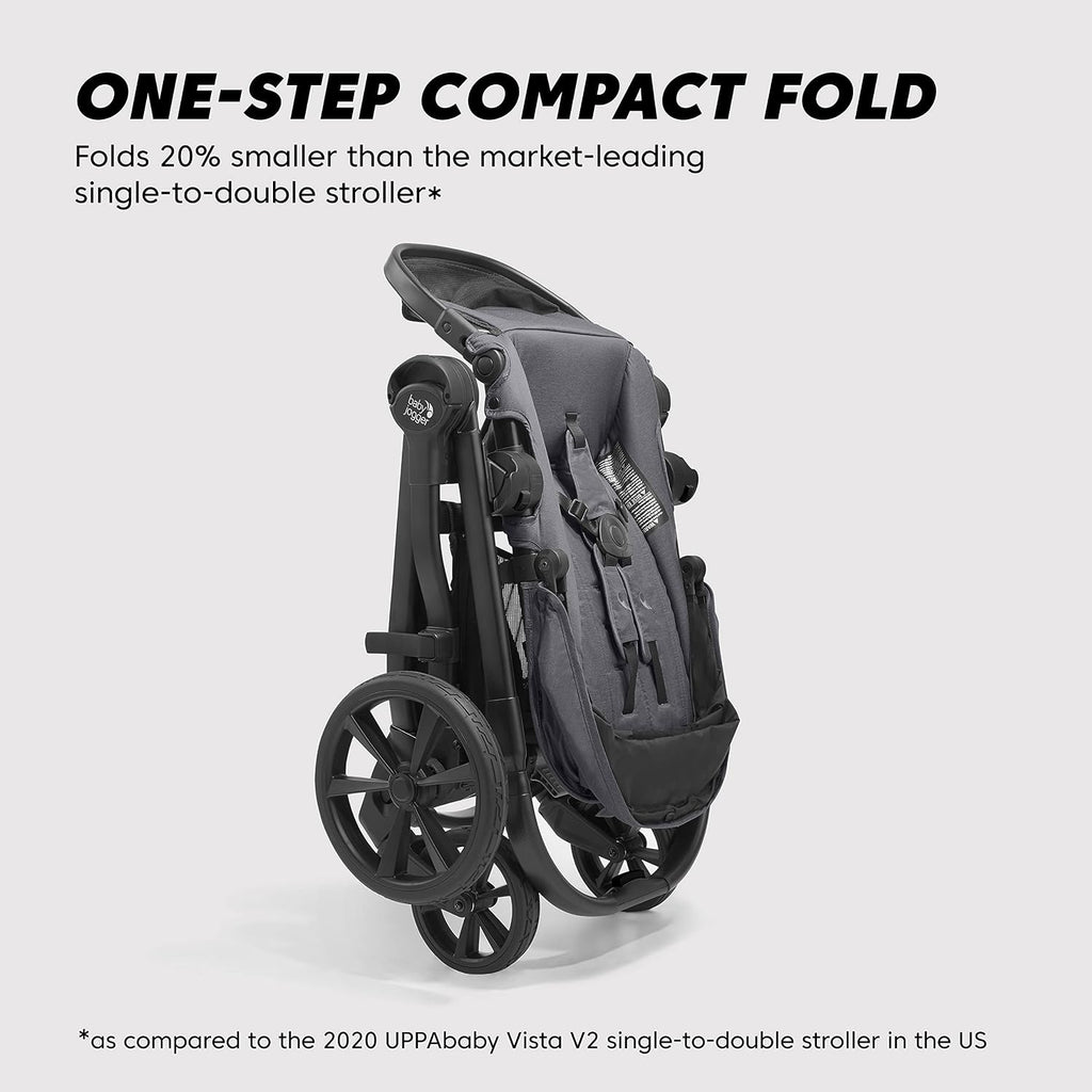 Baby Jogger® City Select 2 Single-to-Double Modular Travel System, Car Seat and Stroller Combo with City GO 2 Infant Car Seat, Lightweight Baby Stroller, Radiant Slate