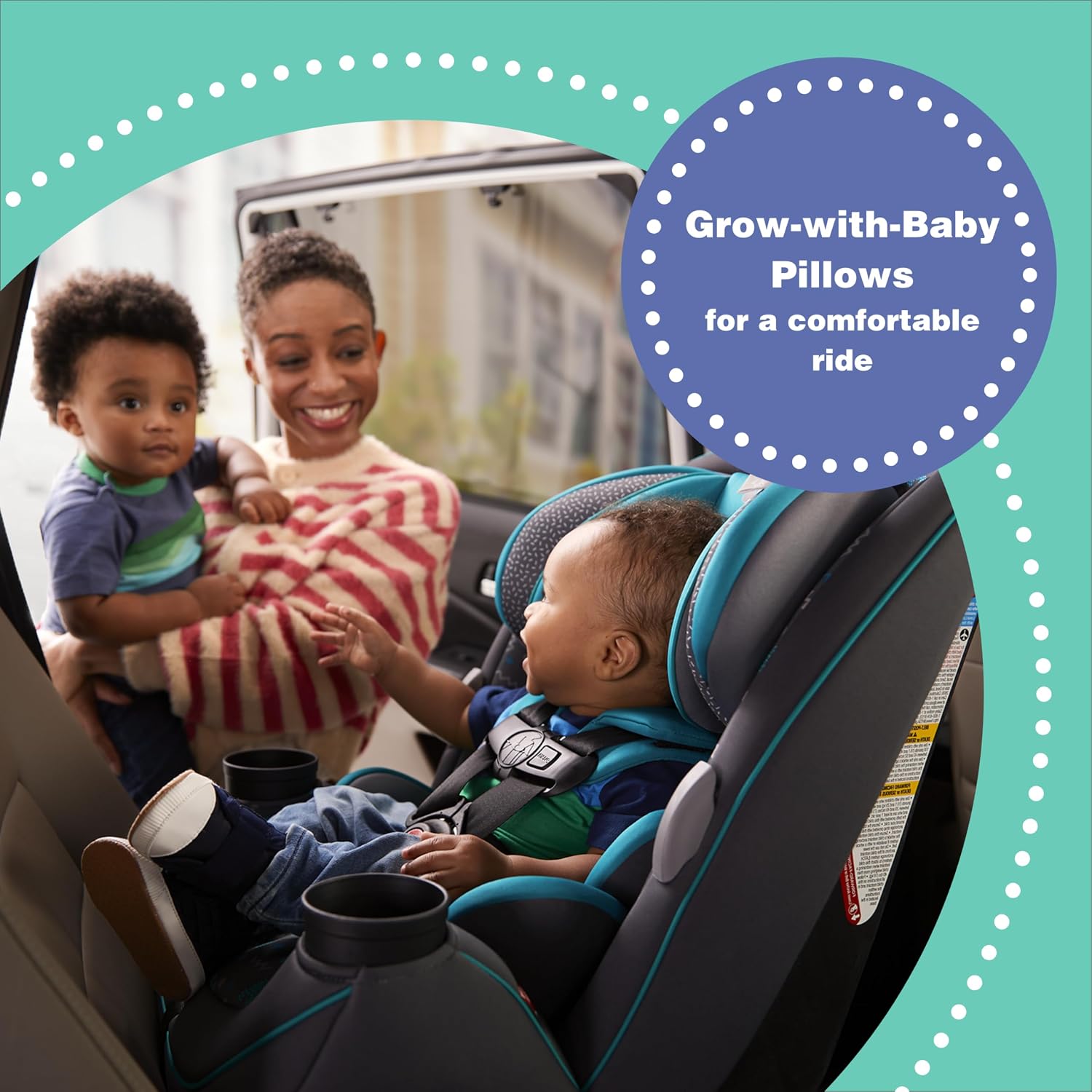 Disney Grow and Go Convertible Car Seat, Rear Facing 5-40 pounds, Forward Facing 30-65 pounds, Booster 40-100 lbs, Convert from Infant to Toddler, Mickey Sprinkle