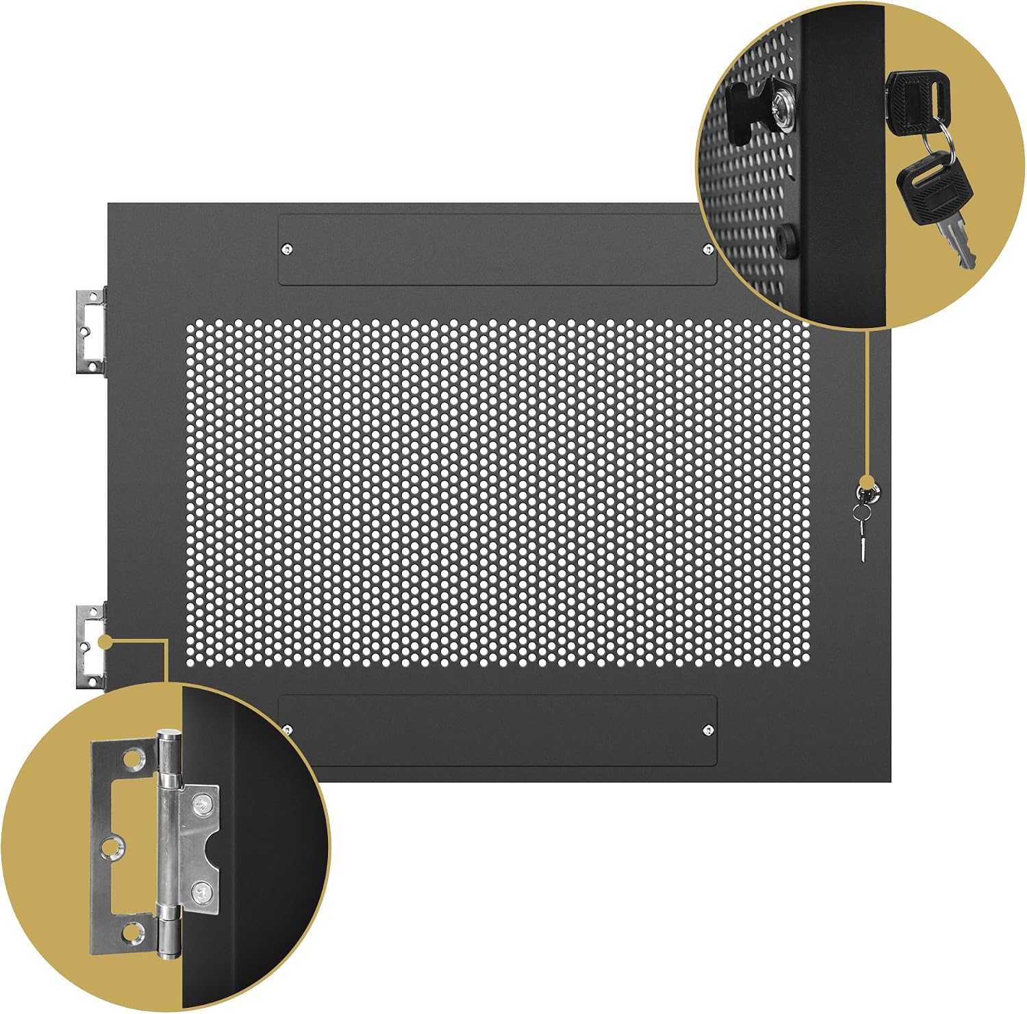Sound Town Server Rack Doors, for STRK-M8U Server Rack (STRK-DS8U)