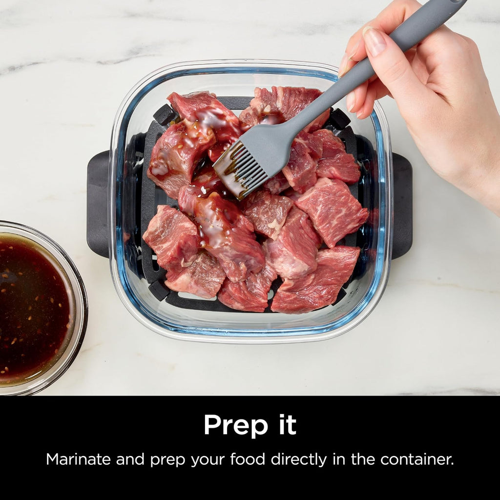 Ninja Air Fryer, 4QT Crispi System + 3 Containers with Storage Lids, Air Fryer, Microwave, Freezer & Dishwasher Safe, Non Toxic Portable Cooking System, Compatible with Ninja FN100 Crispi Series