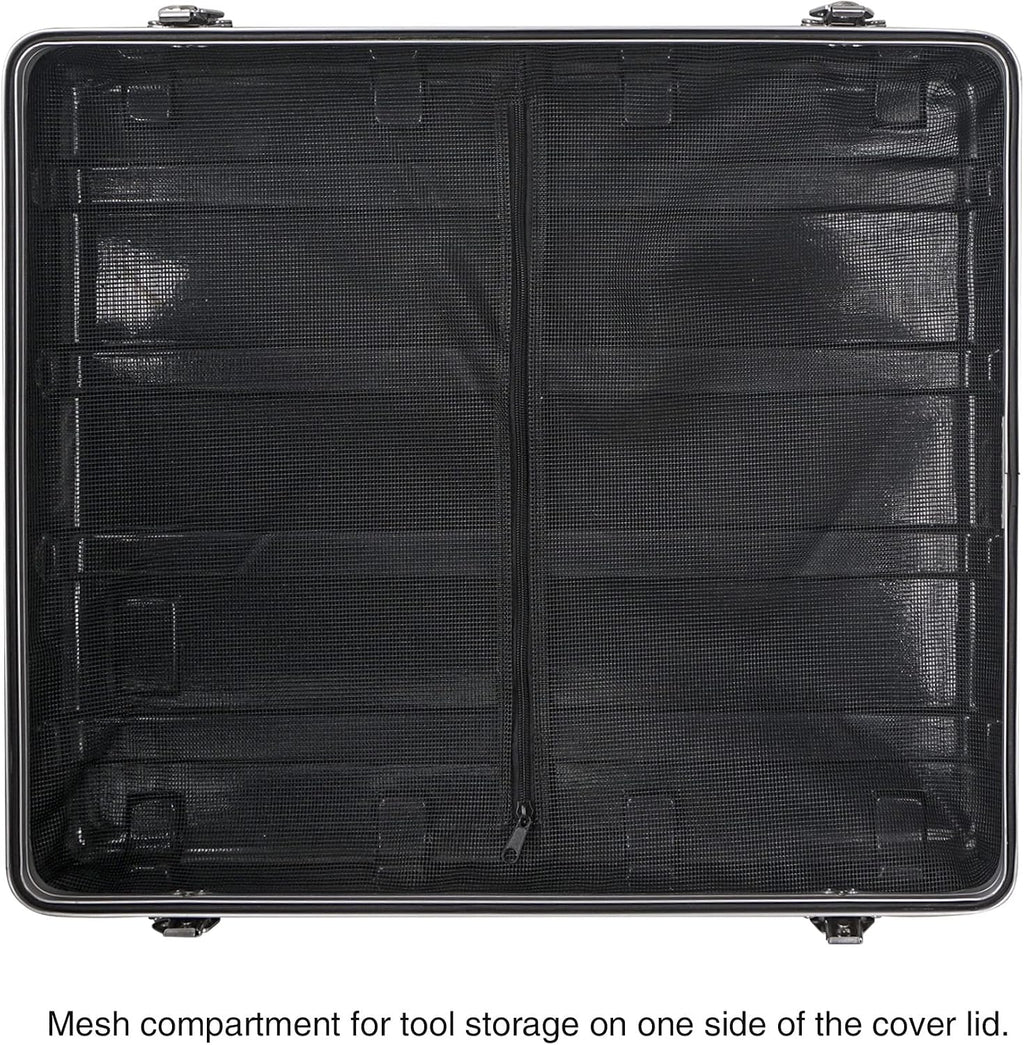 Sound Town Lightweight 12U PA DJ Rack/Road Case with 11U Rack Space, ABS Construction, 19' Depth, Retractable Handle, Wheels and Heavy-Duty Latches (STRC-A12UT)