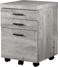 Monarch Specialties I 7401 File Cabinet, Rolling Mobile, Storage Drawers, Printer Stand, Office, Work, Laminate, Grey, Contemporary, Modern