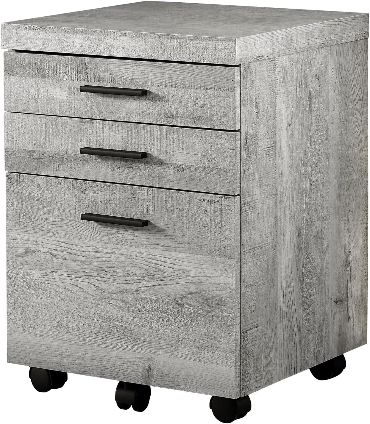 Monarch Specialties I 7401 File Cabinet, Rolling Mobile, Storage Drawers, Printer Stand, Office, Work, Laminate, Grey, Contemporary, Modern