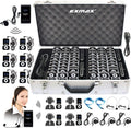 EXMAX Portable Interpreting Solutions ATG-100T 195MHz for Court Interpreters for Courthouses, Churches, International Conference(4 Transmitters and 60 Receivers + Aluminium Alloy Charge Case)