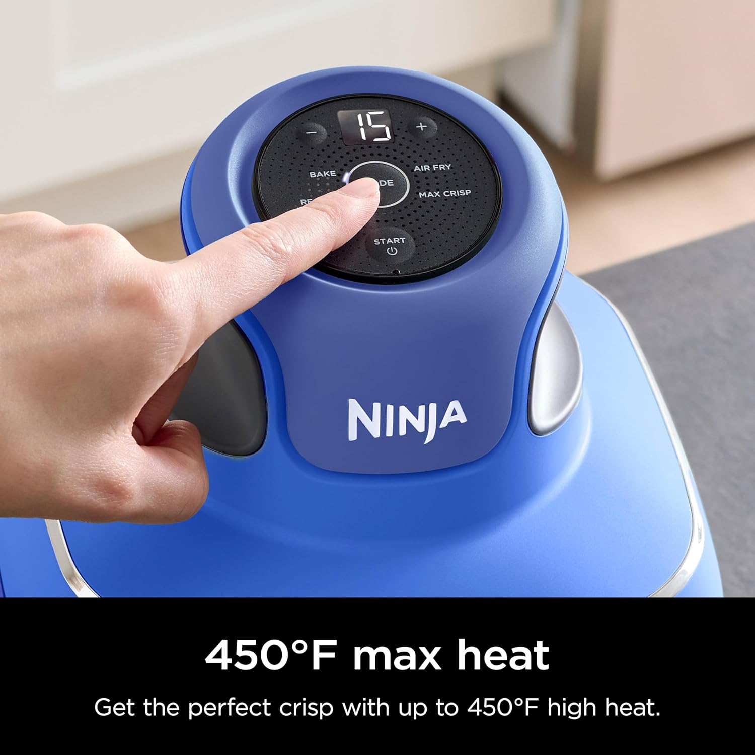 Ninja Crispi Air Fryer, Microwave, Freezer & Dishwasher Safe, Non Toxic Glass Portable Cooking System, 4 QT & 6 Cup Glass Containers with Storage Lids, Easy Meals, Air Fry, Bake, Blue (Renewed)