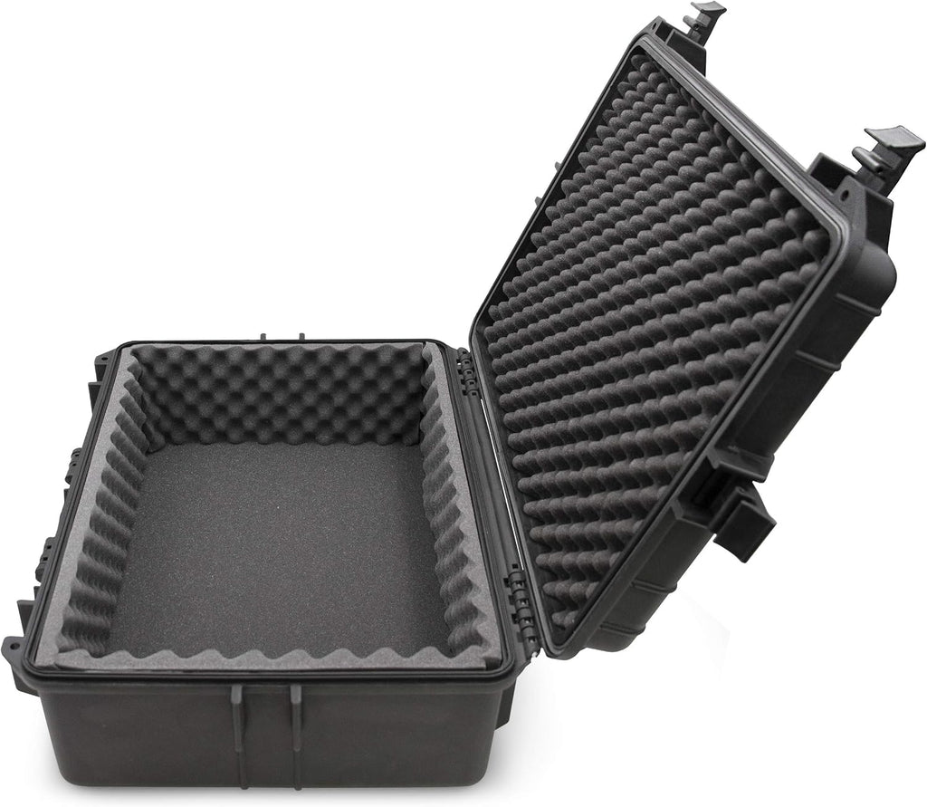 CASEMATIX Waterproof DJ Mixer and Accessories Case Compatible with Pioneer DJM S5 or S7 MIxer, Zoom LiveTrak L-12 L12 Channel Digital Audio Mixer And More Portable Mixers Up to 17' x 12' x 5'