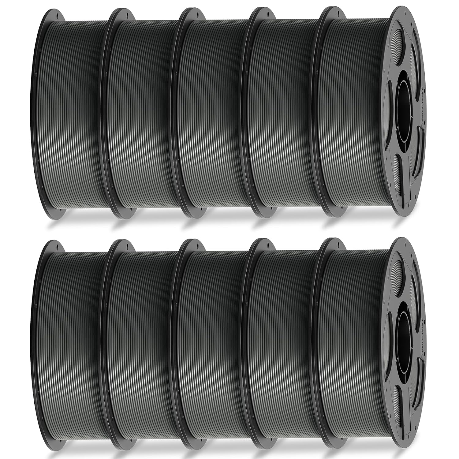 ANYCUBIC High Speed 3D Printer Filament 1.75mm Bundle, Rapid PLA Filament with High Prints Quality, Dimensional Accuracy +/- 0.02mm, 1KG Reusable Spool, 10 Pack Texture Grey