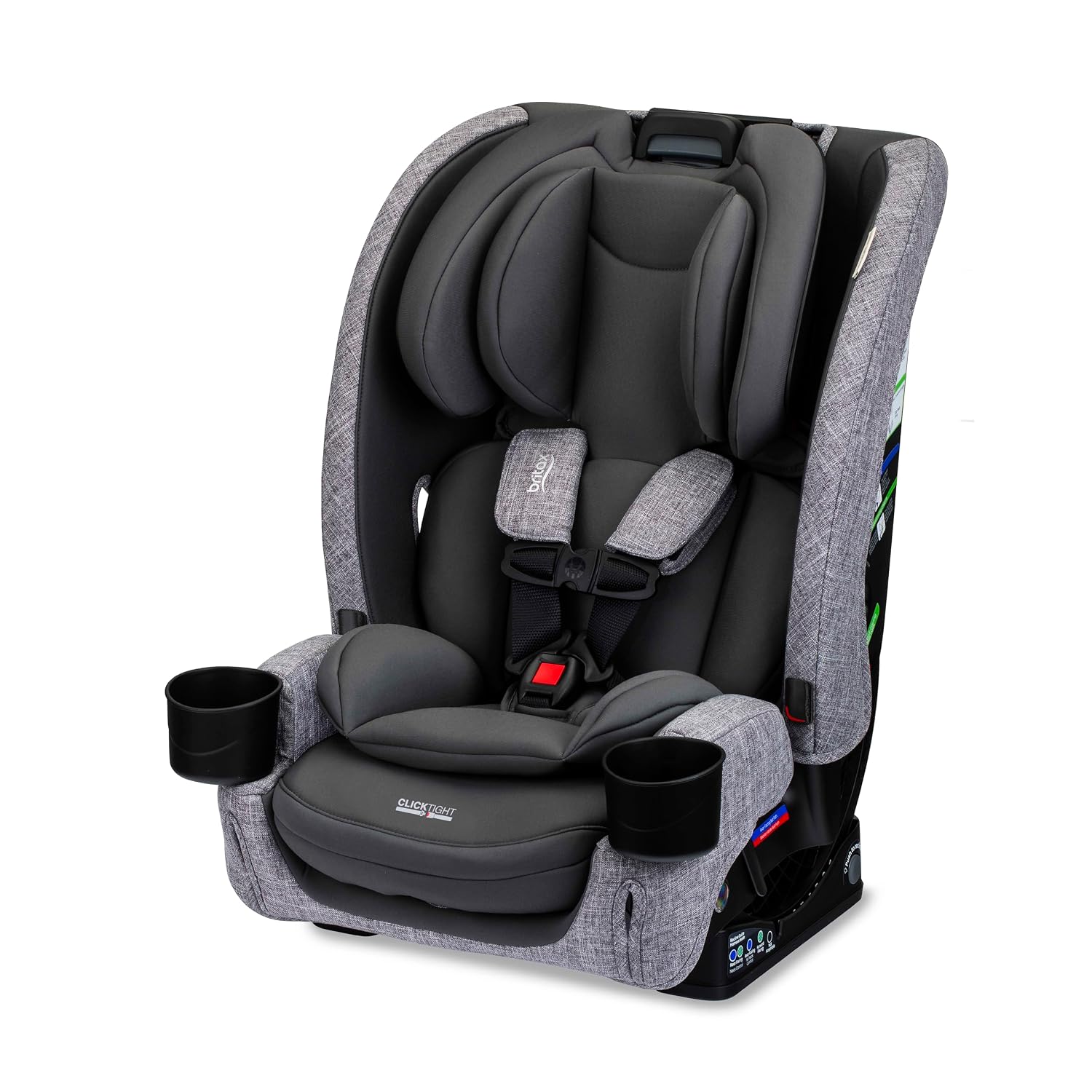 Britax One4Life Slim All in One Car Seat, Up to 10 Years of Use with Rear Facing, Forward Facing, Booster Modes, 17.5' Slim Car Seat Design, ClickTight Installation & SafeWash Fabrics — Mineral Gray