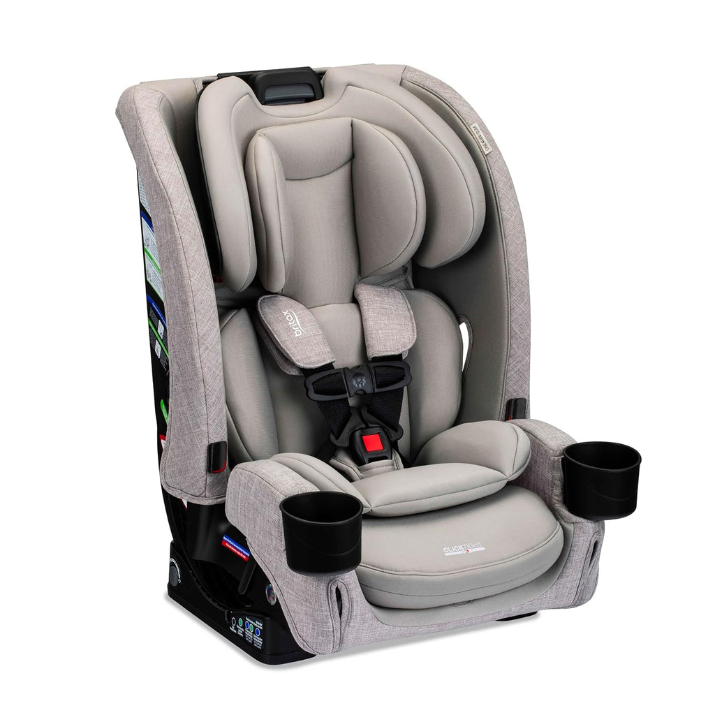Britax One4Life Slim All-in-One Car Seat, 10 Years of Use, 17.5' SpaceSaver Design, Converts from Rear-Facing Infant Car Seat to Forward-Facing Booster Seat, ClickTight Installation, Parchment