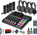RODE RODECaster Pro II + 4x Headphones + 4x Podcast Microphone + 64GB Micro SD Memory Card + 2x USB- C + More (Bundle)