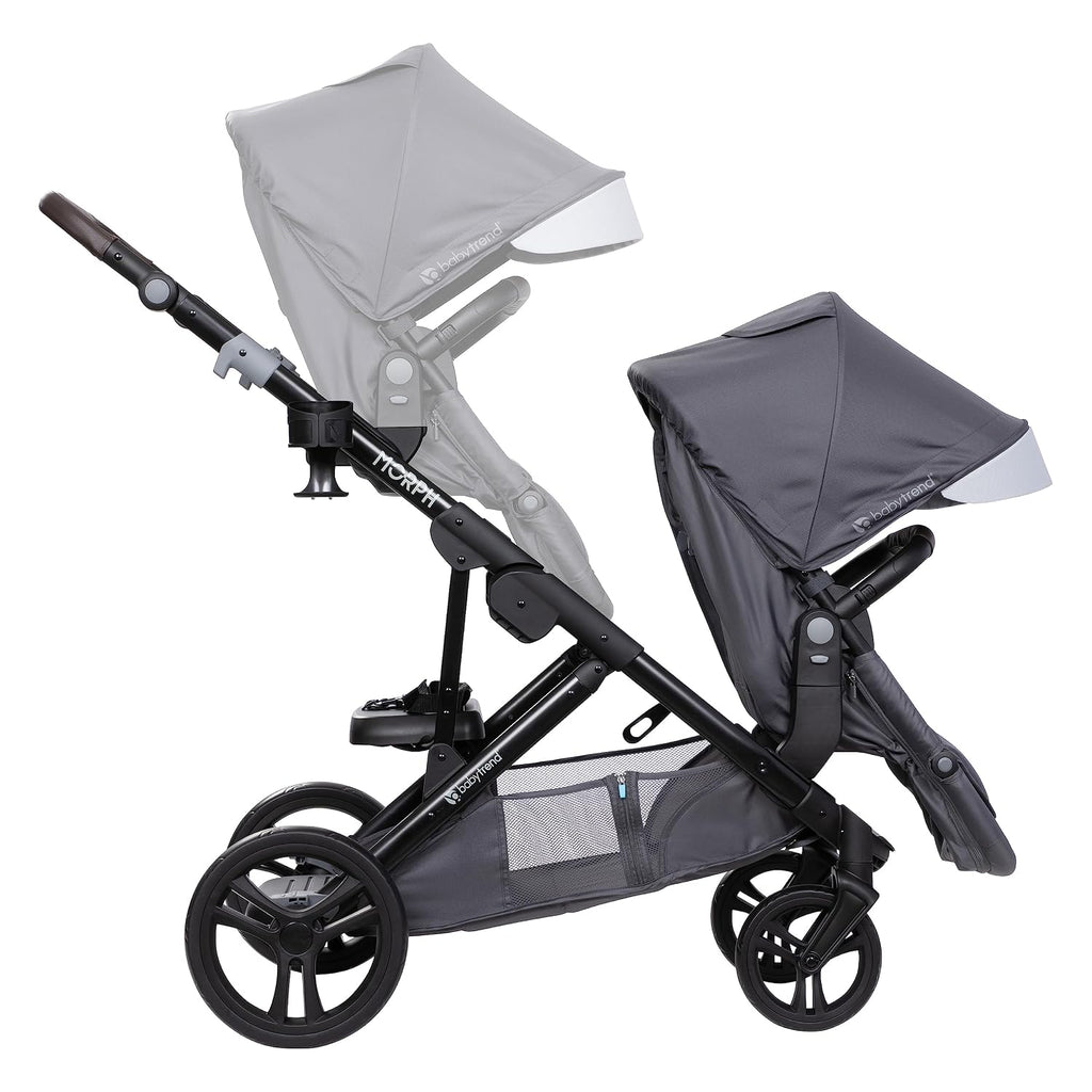 Baby Trend Morph Single to Double Stroller Second Seat, Dash Grey