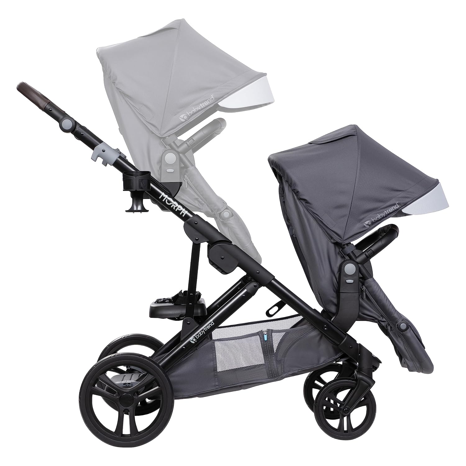 Baby Trend Morph Single to Double Stroller Second Seat, Dash Grey