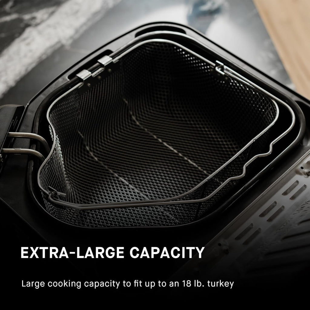 Masterbuilt® 3-in-1 10 Liter XL Electric Turkey Fryer plus Boiler and Steamer Combination with Drain Basket and Breakaway Safety Cord in Stainless Steel