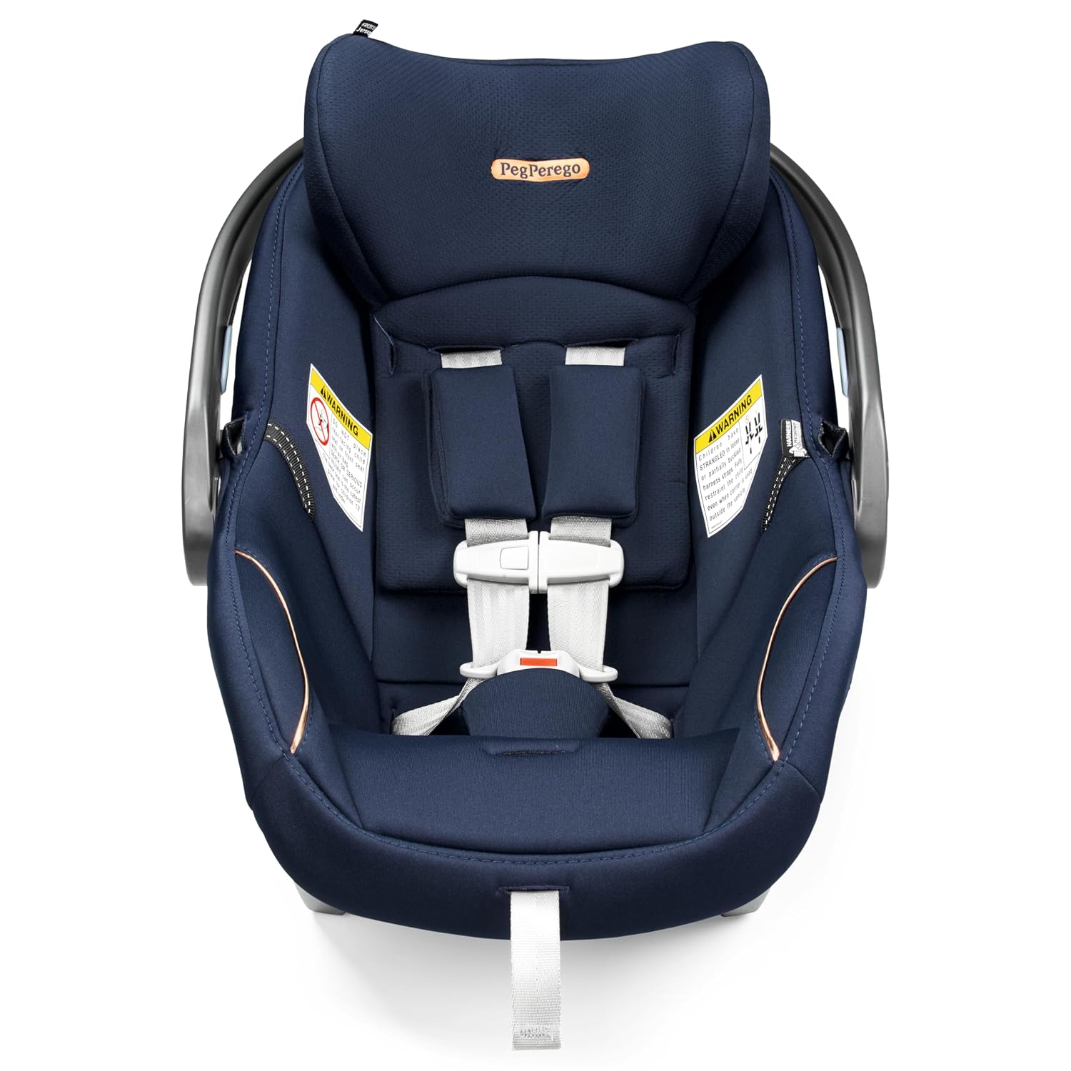 Peg Perego Primo Viaggio Nido - Rear Facing Infant Car Seat - Includes Base with Load Leg & Anti-Rebound Bar - for Babies 4 to 30 lbs - Made in Italy - Blue Shine (Blue & Copper)