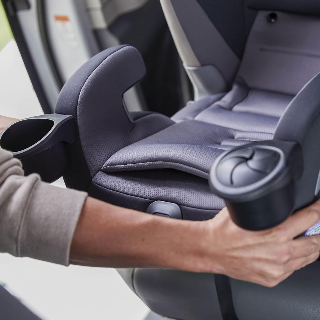 Safety 1st EverSlim 4-in-1 Convertible Car Seat, SecureTech Chest Clip, Ultra-Slim, 4-Mode Infant to Booster, Baby Car Seat, Fits 5-100 lbs, Memory Foam, Fiddlehead