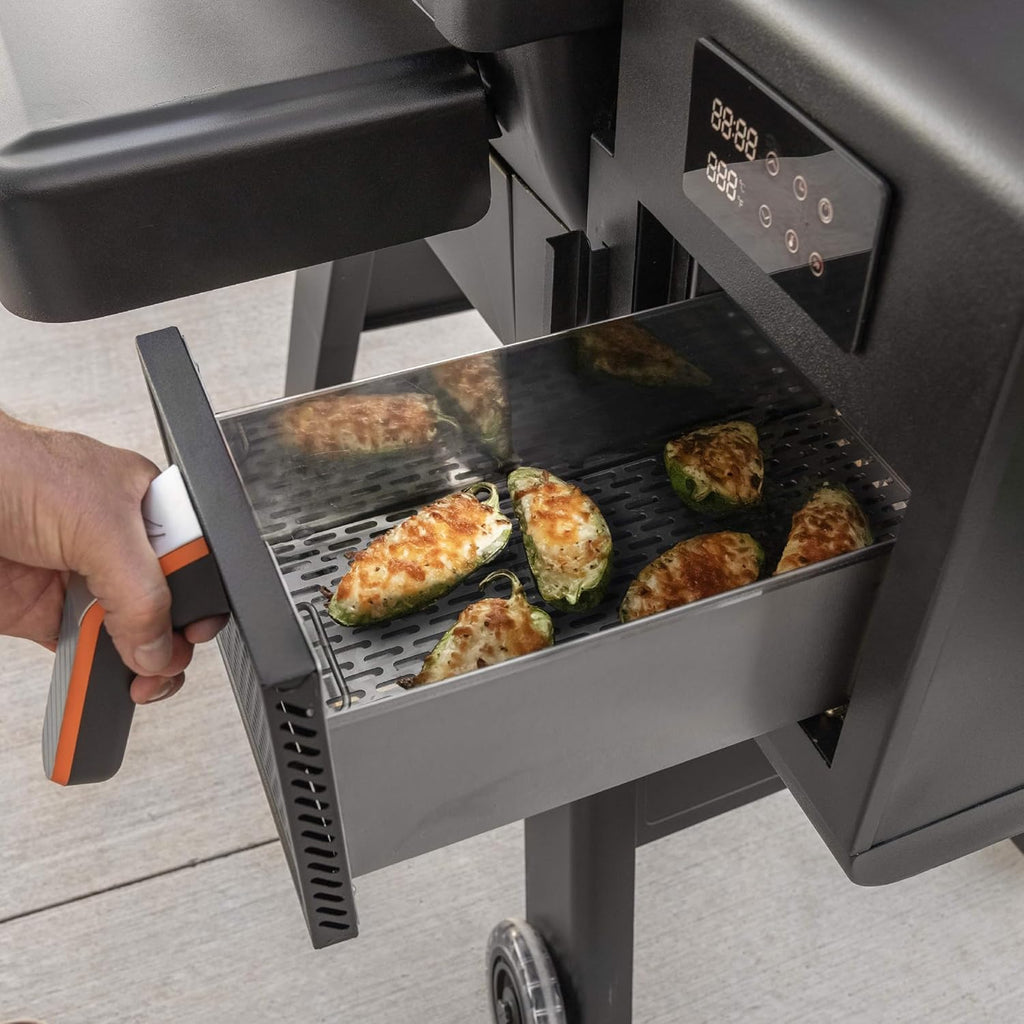 Blackstone 2258 Pellet Grill/Air Fryer Combo Unit, Powder Coated Steel, Black