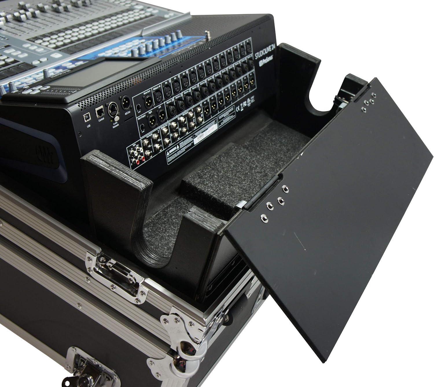 Harmony Audio HCPRE2442DHW Flight Dog House Road Case Compatible with Presonus StudioLive 24 Mixer