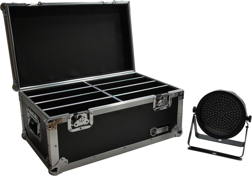 Harmony Audio Cases HC8SLIMPAR64 Light Flight Road Case Compatible with Chauvet SlimPAR 64 x 8